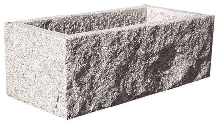 Blumentrog rustikal - Granit Hellgrau 100/40 cm, H=40 cm
