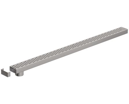 Terrassenrinne 60/30 mit Abdeckung, Edelstahl V2A - Terrassenrinne 100